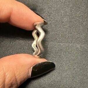 Tiffany & Co Paloma Picasso Sterling Silver Ring Zig Zag Wave 8